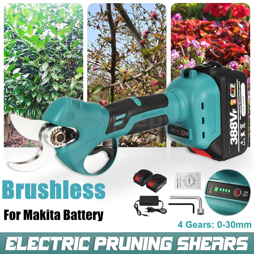21V Brushless Cordless Electric Scissors Pruning Shears 4 Gears Tree