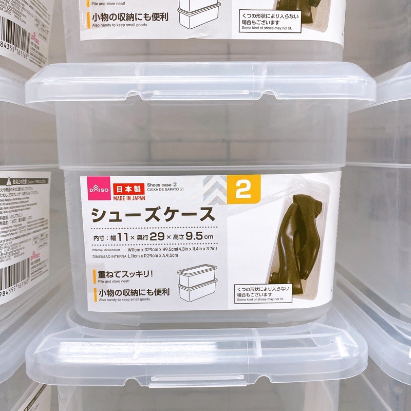 Daiso Shoes Box Storage Box Transparent Restock Shopee Malaysia