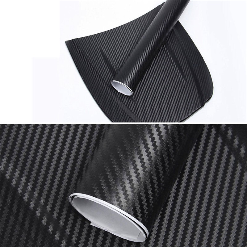 12" x 50" 3D Carbon Fiber Vinyl Car Wrap Sheet Roll Film Sticker Decal ...
