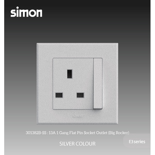 Simon E3 Series (Silver color) Switches Socket 13A Sockets Offer
