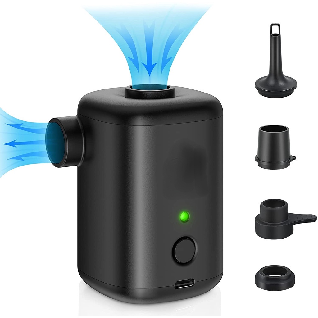 Electric Air Pump Mattress Pump 3000mAh Rechargeable Battery Air Pump