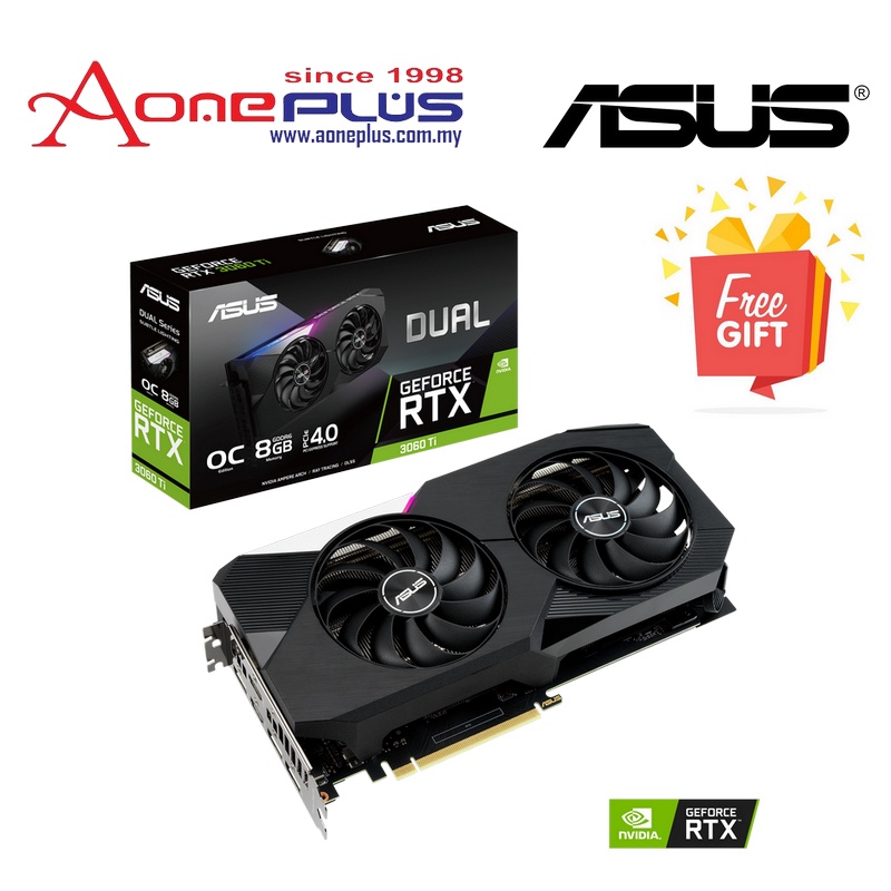 (AONE PLUS SS2) ASUS NVIDIA GEFORCE DUAL- RTX 3060 Ti-O8G-V2 [LHR] 8GB ...