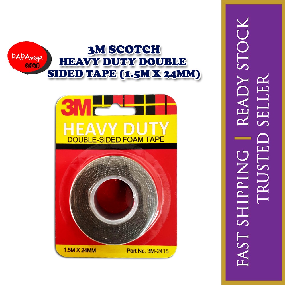 3M HEAVY DUTY DOUBLESIDED FOAM TAPE (1.5M X 24MM) Shopee Malaysia
