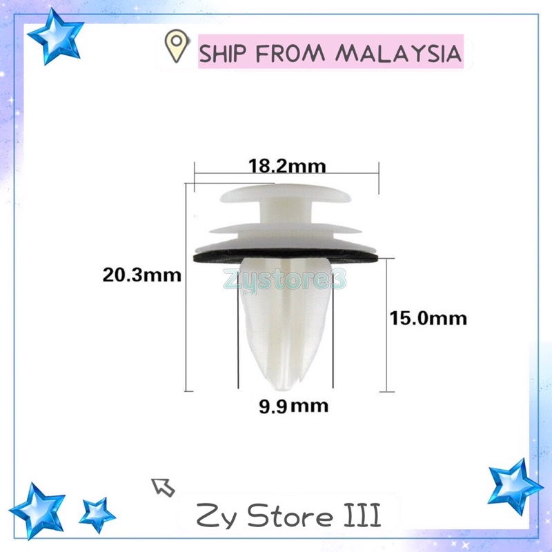 10 PCS OEM QUALITY Honda door trim clip Proton Perodua Toyota Nissan