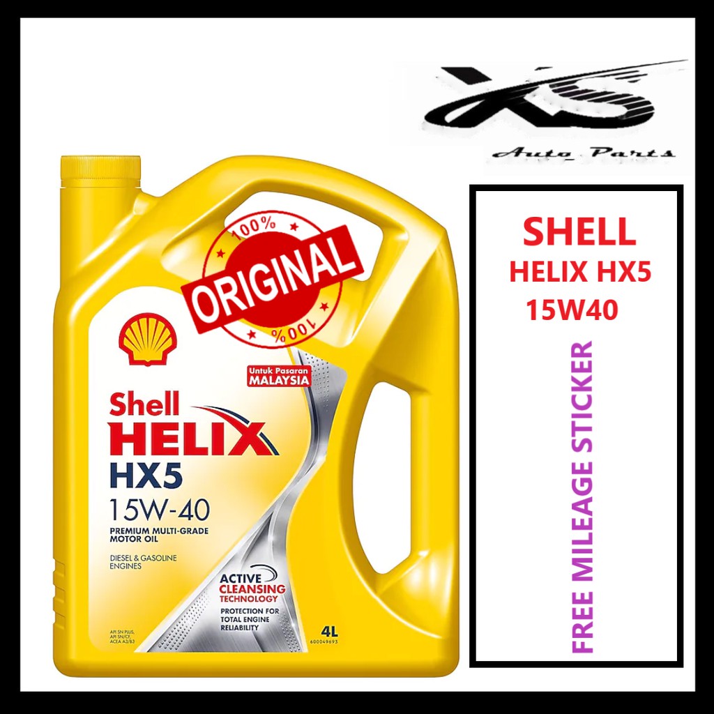 Shell Helix HX5 15W-40 Premium Multi-Grand Minerals Engine Oil (4L ...