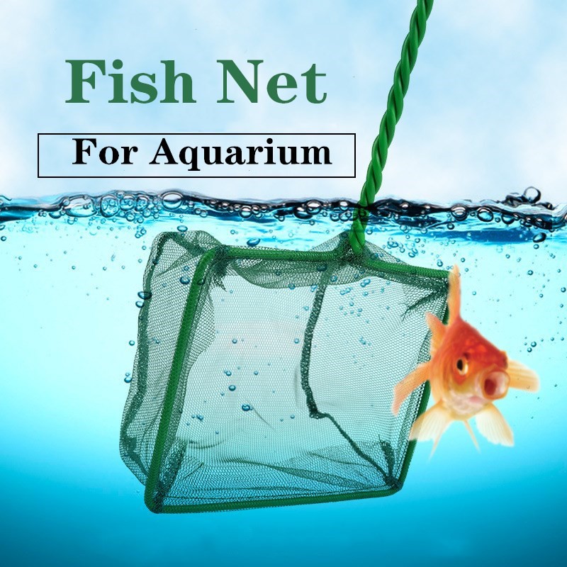 30-62cm Aquarium Net Fine Mesh Small Fish Catch Nets with Metal Handle Fish  Floating Objects Cleaning Tool