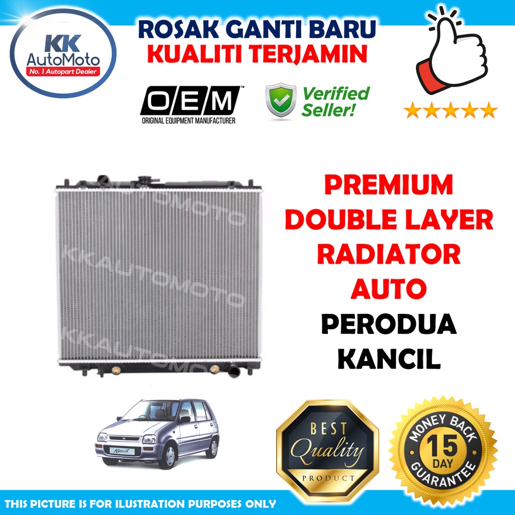 Perodua Kancil Premium OEM Double Layer Radiator Tangki Air Coolant ...