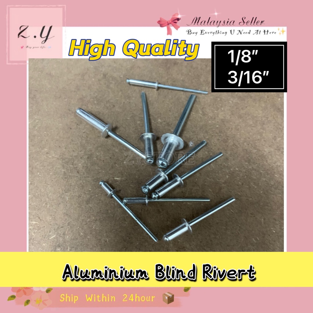 High Quality Aluminium Blind Rivert 50pcs 拔钉 Blind Rivert Mata Rivet ...