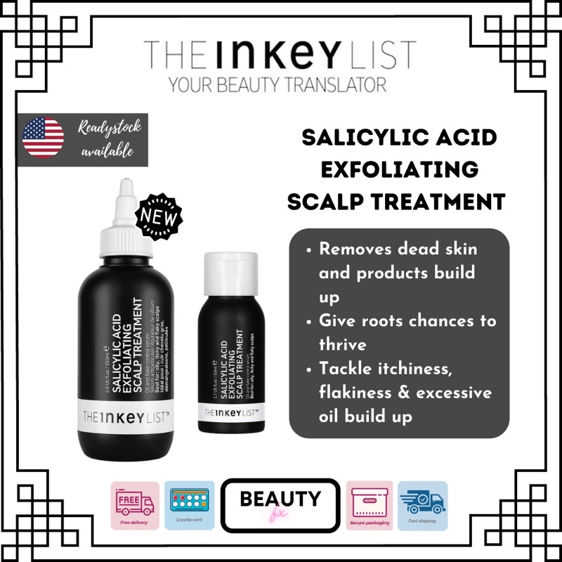 THE INKEY LIST Salicylic Acid Exfoliating Scalp Treatment (50ml)/(150ml) Full size / Trial size
