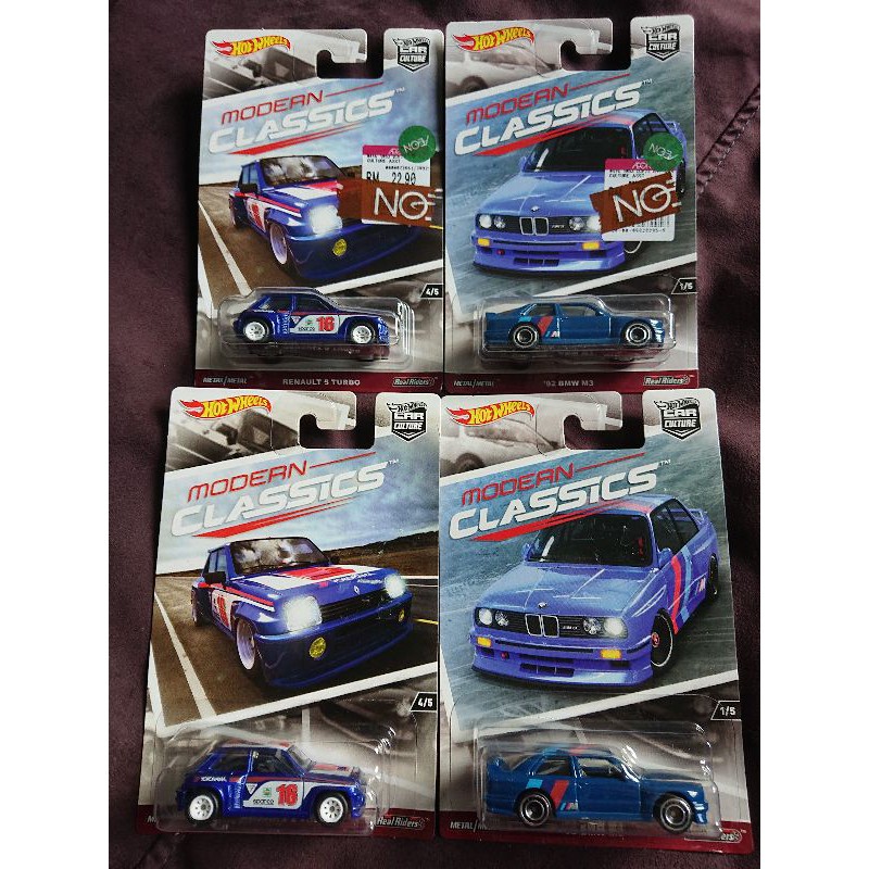 Hot Wheels BMW M3 E30 Renault 5 Turbo Car Culture Modern Classics blue ...