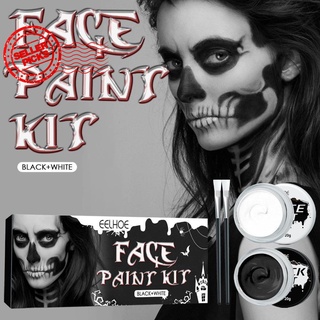 Face Body Paint Set-20 Colors Oil Palette Halloween Cosplay Makeup Kit Face  Painting Kit For Party And Adults Face Paint Kit With 10 Brushes & 32 Sten