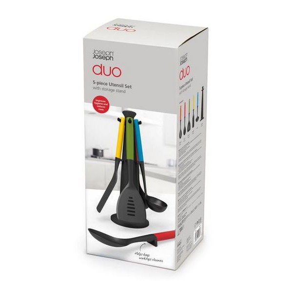 Joseph Joseph duo 5 Piece Utensil Set with Storage Stand Shopee Malaysia