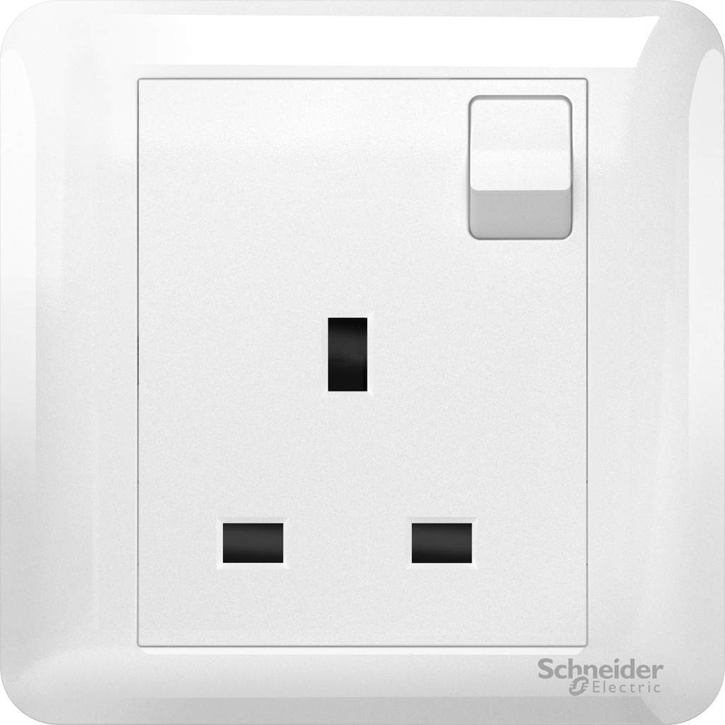 𝐒𝐈𝐑𝐈𝐌 Schneider Affle Plus Series White Switches And Sockets Suis Lampu