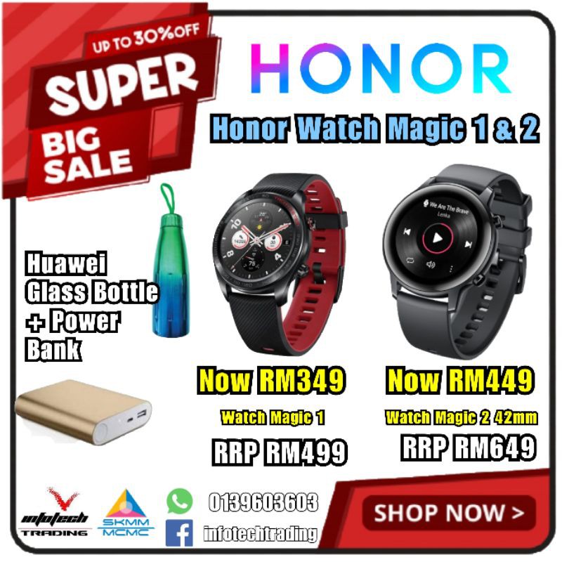 YEAR END PROMO Latest Honor Watch Magic 1 Year warranty by Honor Malaysia Shopee Malaysia
