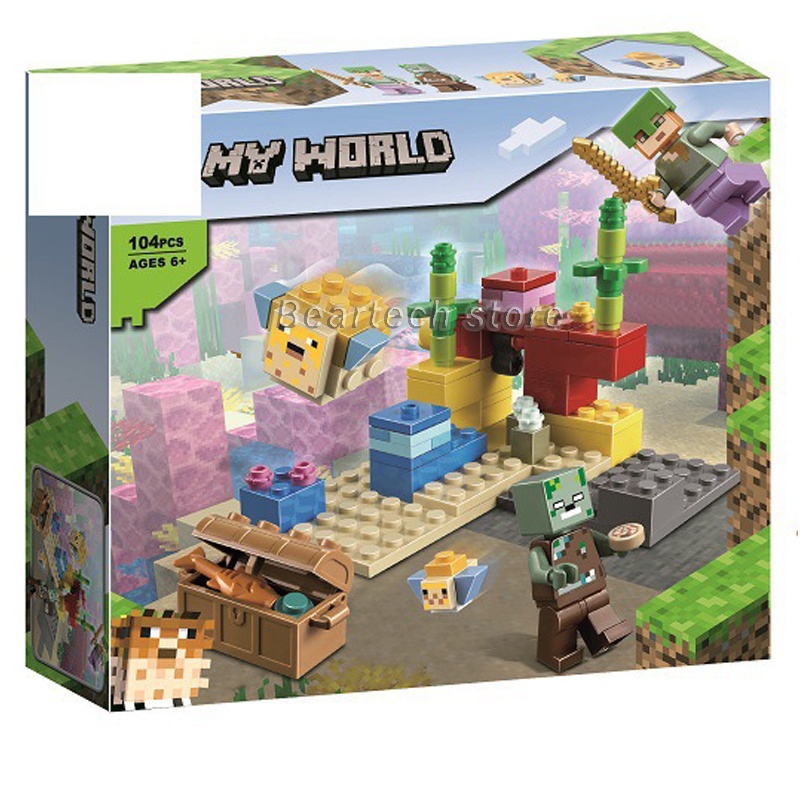 Minecraft 21164 The Coral Reef Building Block My World Toys Shopee