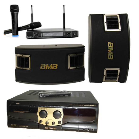 BMB DA-X55 PRO C Mark II Amplifier + CSV-450 Speaker Karaoke Wireless  Microphone