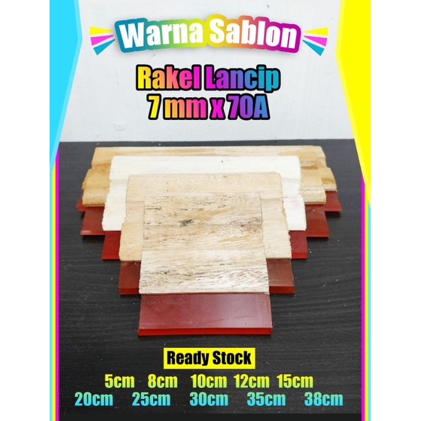 MERAH KAYU Red Rakel Taper 7mm x 70A 5cm 8cm 10cm 12cm 15cm+wooden ...
