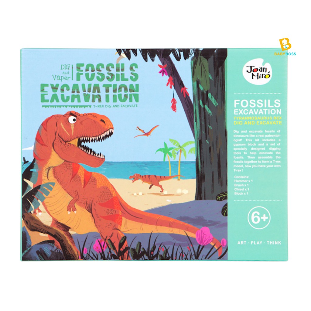 BabyBoss Joan Miro Dinosaur TRex Fossil Excavation Educational Science Paleontologist Playset