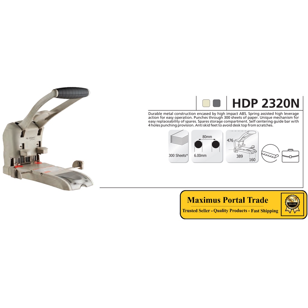 Kangaro Heavy Duty 2 Holes Puncher HDP-2320N | Shopee Malaysia