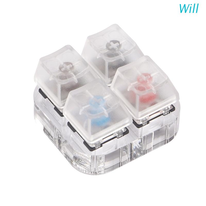 Will 4 Keys Mechanical Switch Keychain Light Up Backlit For Keyboard ...
