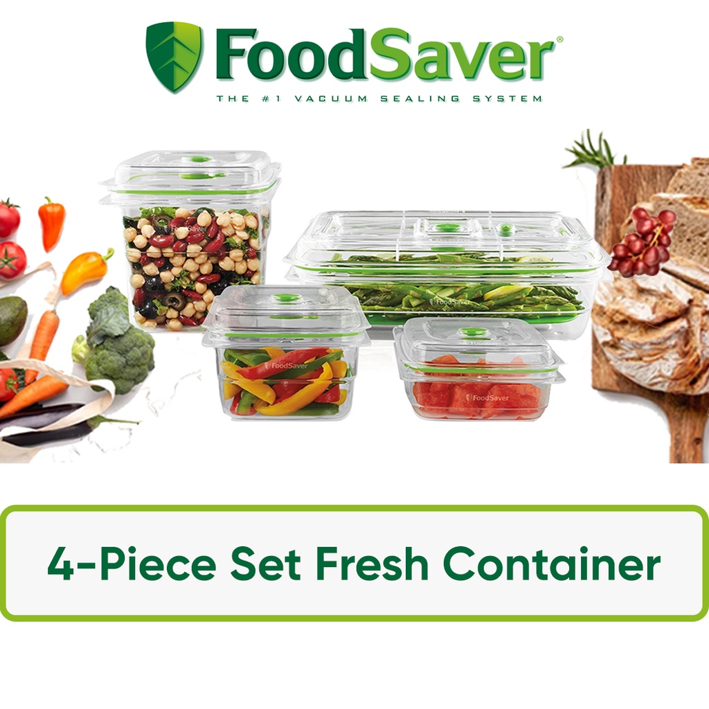 FoodSaver® 4-Piece Set Fresh Container | Shopee Malaysia