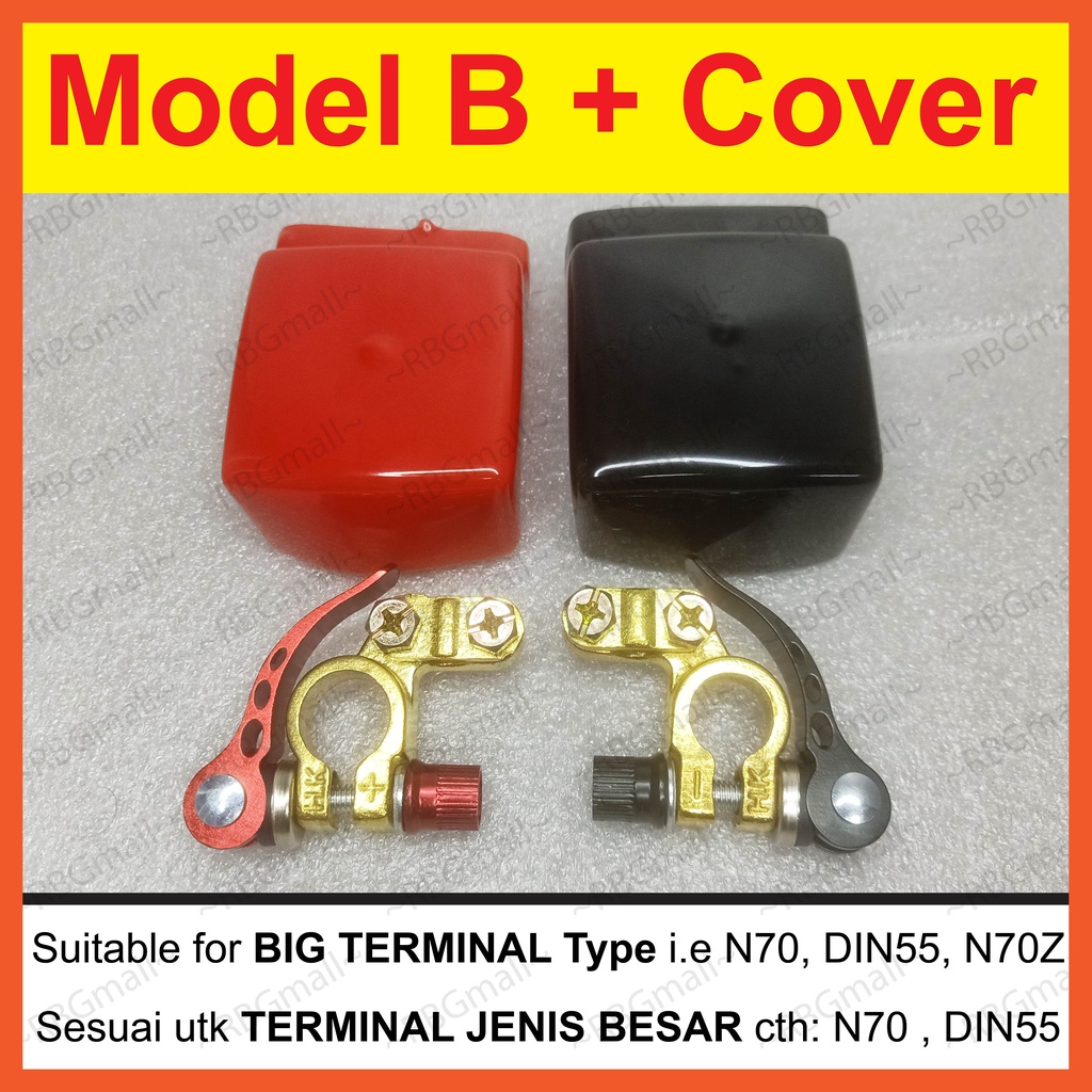 Quick Release Car Battery Terminal Clip Brass Kepala Bateri Kereta