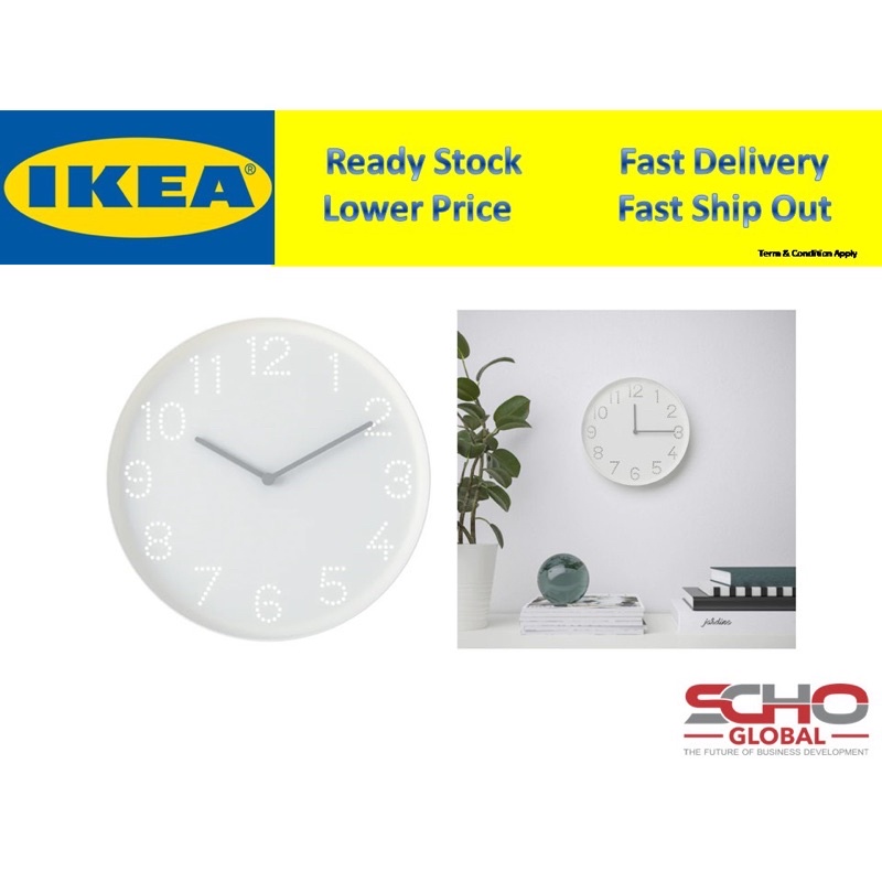 TROMMA WALL CLOCK JAM IKEA ORIGINAL PUTIH Shopee Malaysia