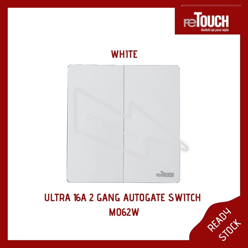 reTouch Ultra Rimless 16A 2 Gang Auto Gate Switch | Shopee Malaysia