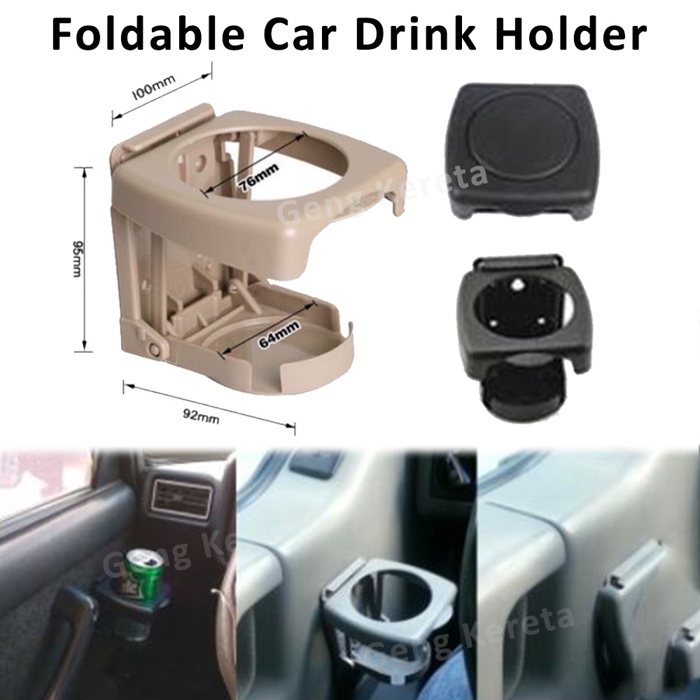 Universal Car Drink Holder Foldable Armrest Door Cup Bottle Cans