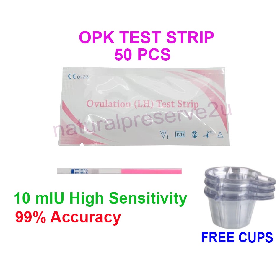 OPK 50pcs Ovulation LH Test Strip 10miu/ml High Sensitivity Ovulation