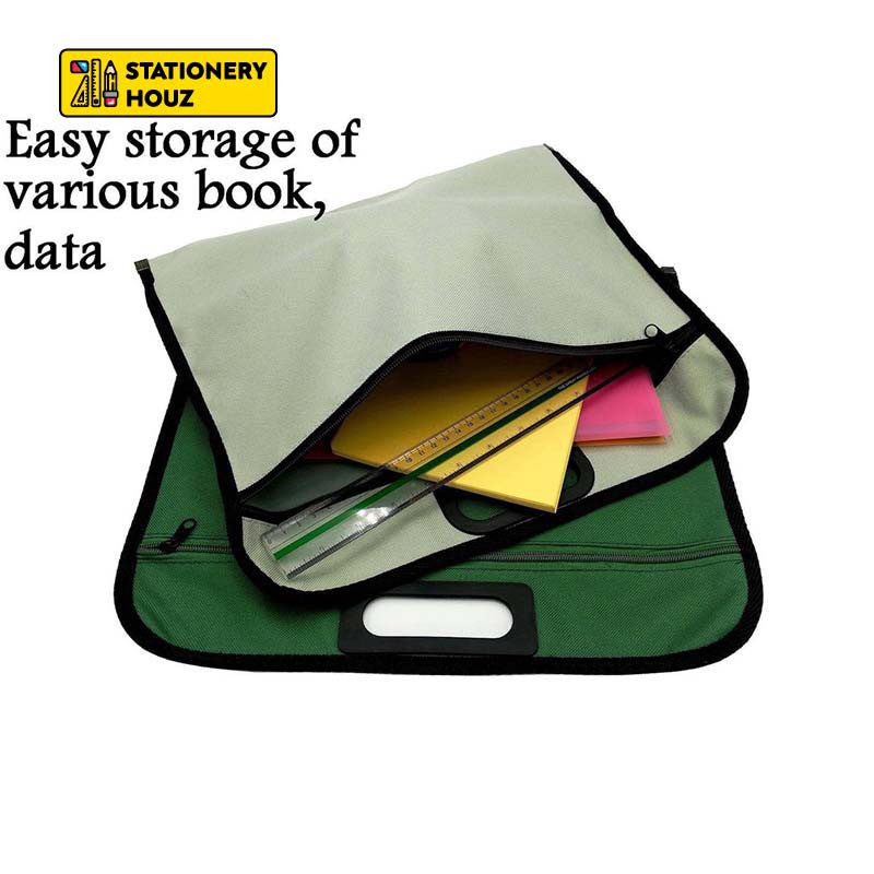 Stationery Houz D4734 A4 Weaving Canvas Zip Bag Single Pocket Document ...