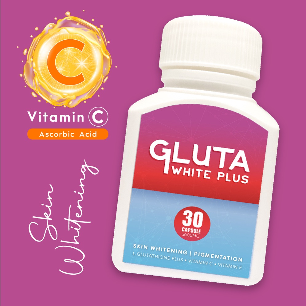 Gluta White Plus Clear Pinkish Supplement Putih Gebu glow Baby Skin