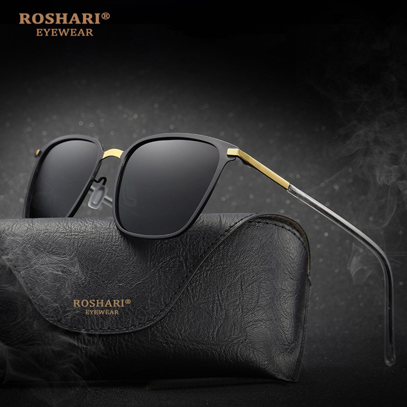 RoShari Original Brand Classic Square Polarized Sunglasses Men 's ...