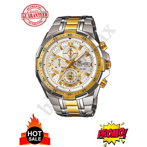 Casio Edifice Chronograph White Dial Men s Watch Rose Gold EFR 539SG 7A5VUDF Shopee Malaysia