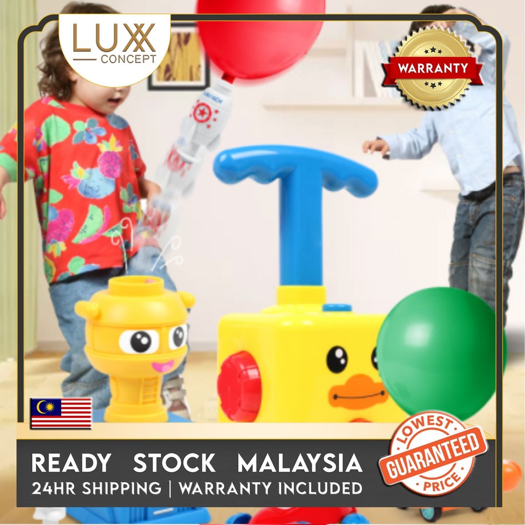 Air Pressure Inertial Pumping Balloon Push Car Rocket Toy FREE Balloon ...