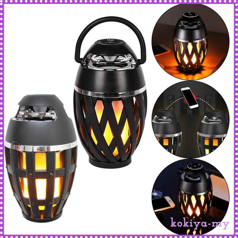 [KokiyaMY] LED Flame Table Lamp Atmosphere Bluetooth Speaker Indoor ...