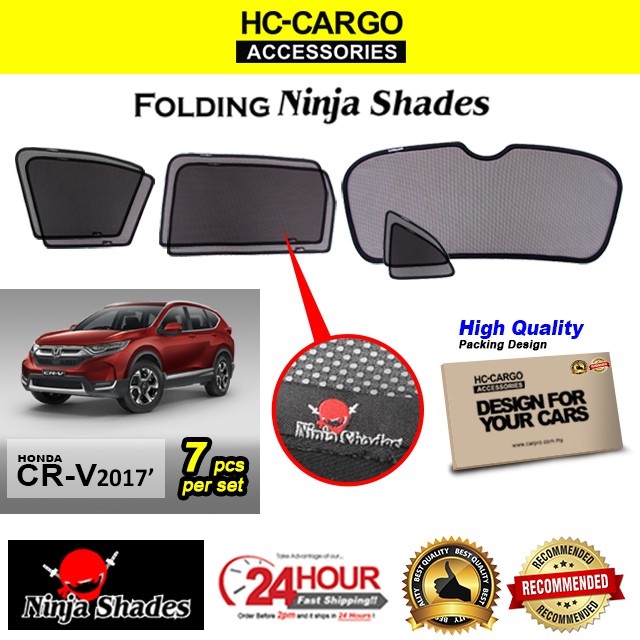 Honda CRV CRV 2017 Ninja Shades Sunshade (7pcs) Ninja Sun Shade Shopee Malaysia