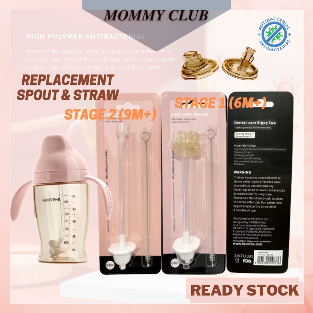 HeOrShe Baby Dental Care Sippy Cup Replacement Spout Baby Drinking Cup