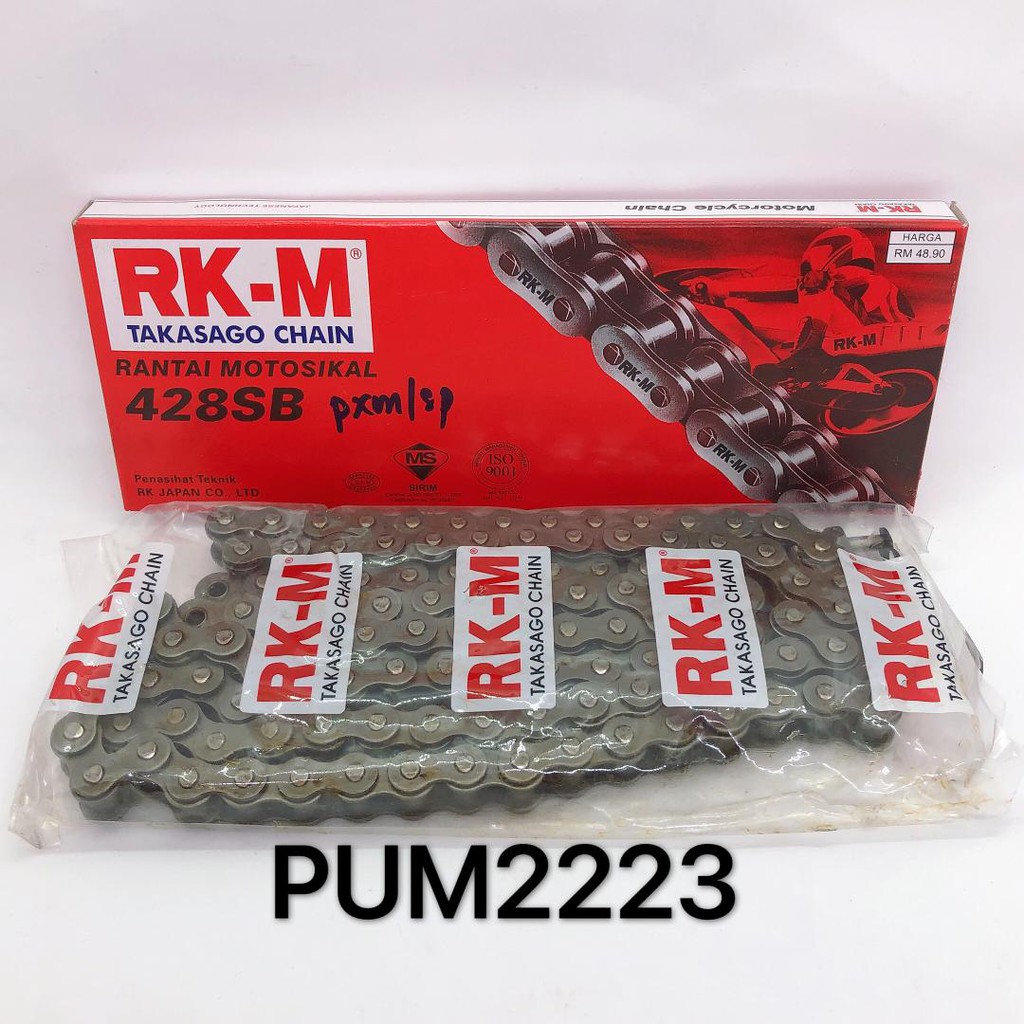 RKM Motorcycle Rantai Chain 428SB x 114L RK-M Takasago Chain ( 100% ...