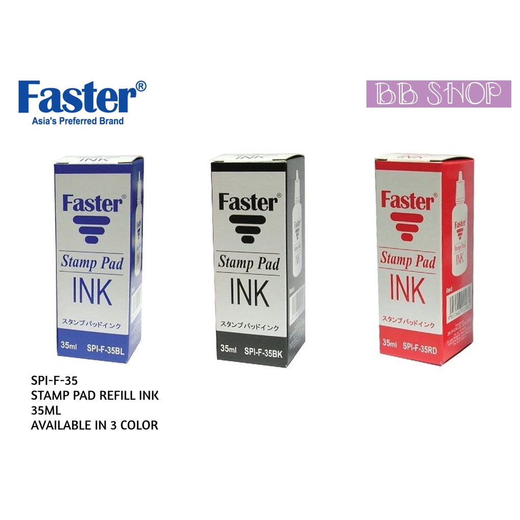 FASTER Stamp Pad Refill Ink 35ml SPI-F-35 | Shopee Malaysia