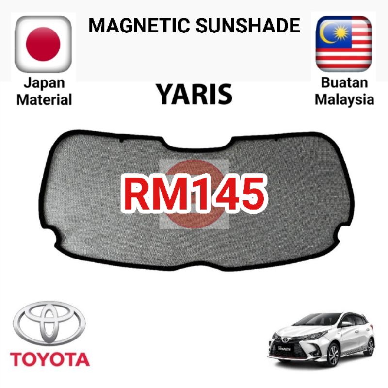 Toyota Yaris 20192021 Rear Windscreen Premium Sunshade Shopee Malaysia