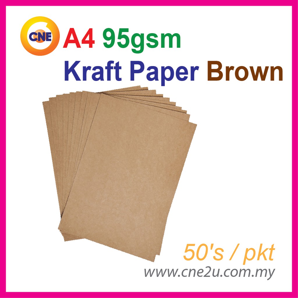 50pcs A4 Kraft Paper 95gsm / Brown Paper Shopee Malaysia