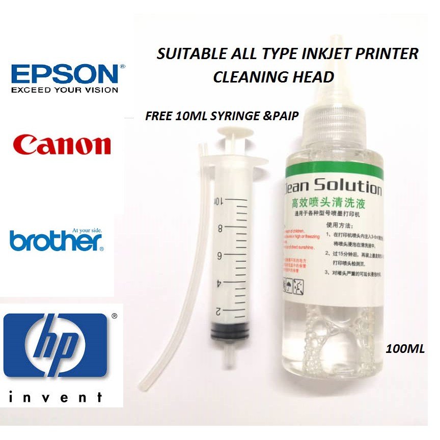 Cleaning solution 100ml for Printer nozzle print head Shopee Malaysia