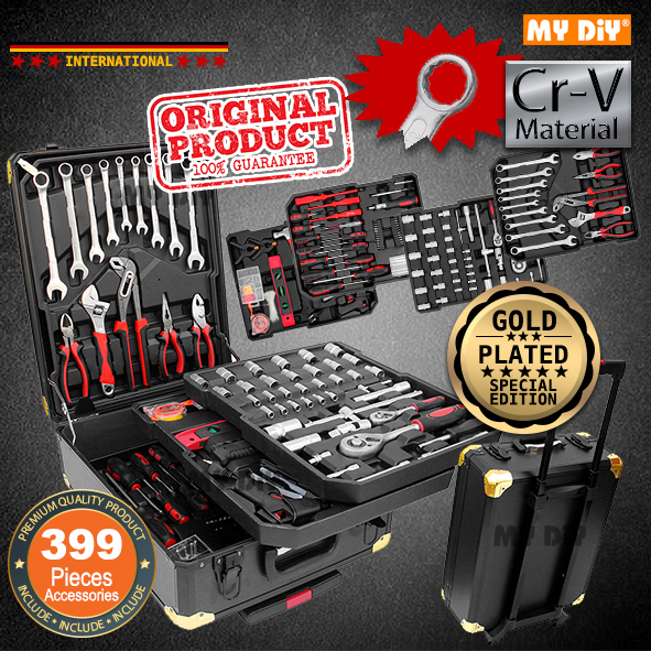 MYDIYHOMEDEPOT 399pcs Tool Set Hand Tools Box Socket Set With Luggage