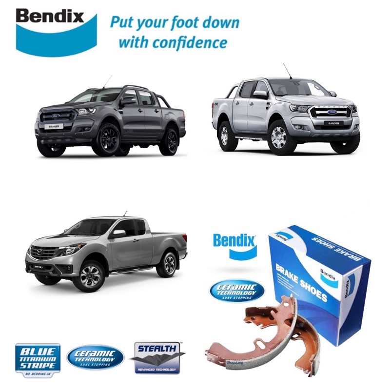 Original Bendix D3391 Rear Brake Shoe - Ford Ranger XLT/ Mazda BT50 ...
