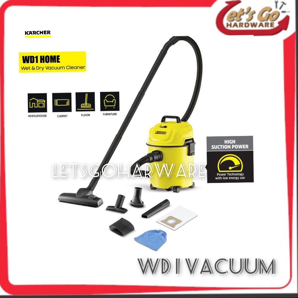 Karcher WD1 Dry & Wet Vacuum Cleaner 1000W Shopee Malaysia