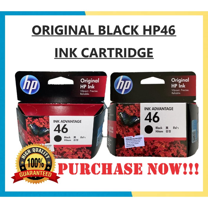 ORIGINAL BLACK / COLOR HP46 INK CARTRIDGE | Shopee Malaysia