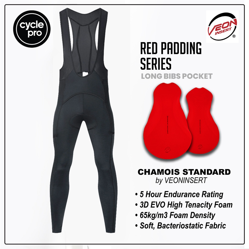 Cyclepro Long Cycling Bib Pants Chamois Padding (Suit for long ride) | Shopee Malaysia