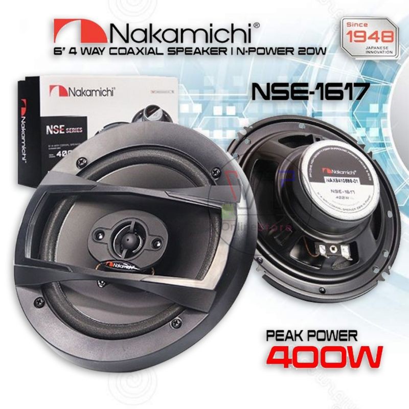 Nakamichi NSE-1617 400W 6" 4-Way Coaxial Speaker (Original Set ...