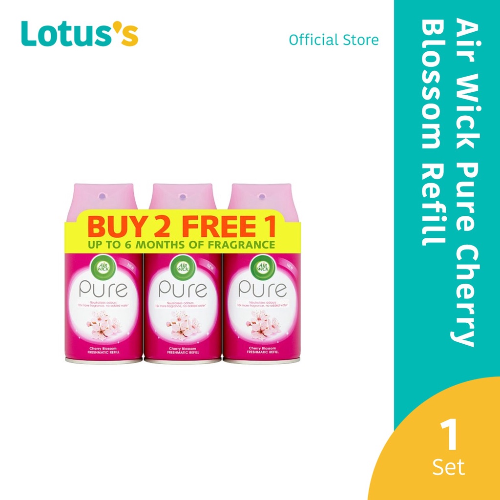 Air Wick Freshmatic Ricarica Pure Cherry Blossom – Confezione Da 6 Da 250 Ml, Spray Automatico
